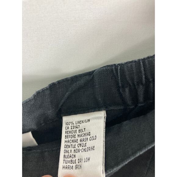 Talbots Linen Pants Black Size 14P - Picture 2 of 4